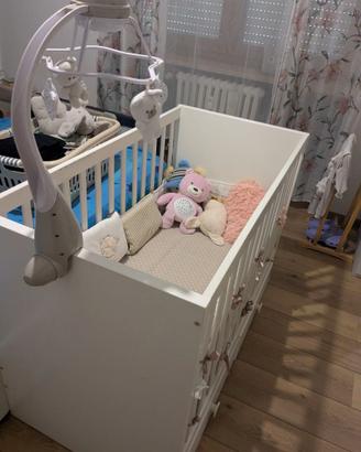 IKEA STUVA lettino 60x120 con 2 cassetti + materas