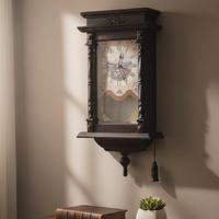Orologio a Pendolo in Legno Massello & Bronzo 