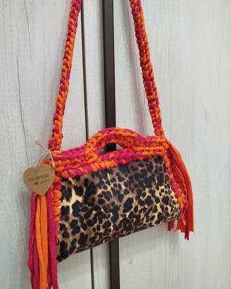 pochette leopardata handmade 