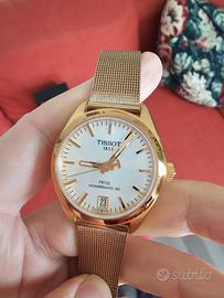 Tissot PR 100 Powermatic 80 oro rosa con scatola