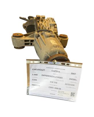 DIFFERENZIALE POSTERIORE CHEVROLET Captiva 1° Ser