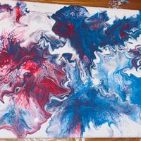 Dipinto fluid art acrylic pouring su tela