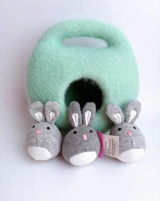 Lovevery Bunnies Felt Burrow Babbler Lovevery