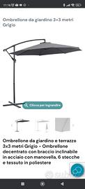 ombrelloni da giardino 3x3 compreso massi