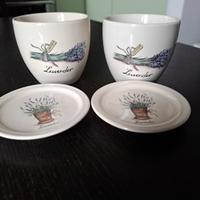 2 tazze con piattino