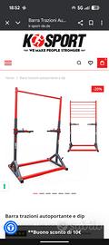 barra autoportante trazioni e dip- k sport