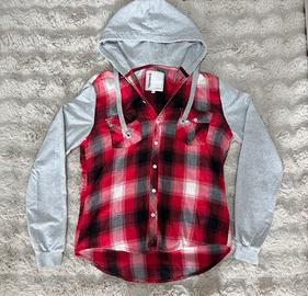 Camicia Terranova Uomo XL Rosso/Nero Cappuccio