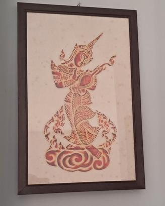 Splendido e autentico Thai Temple Rubbing 