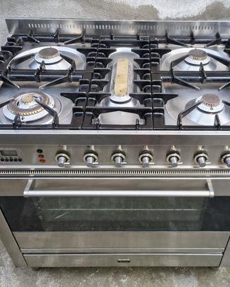 Cucina GAS ILVE Inox 5 Fuochi Maxi Forno 90 Elettr