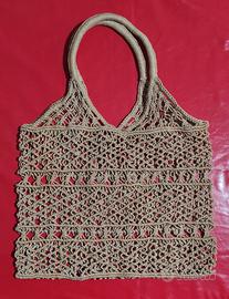 Borsa in corda macramè 