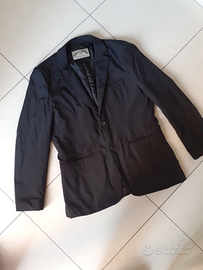 Giacca nera da uomo con piumino all'interno, tg 50