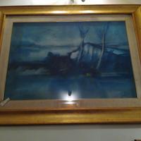 Quadro olio su tela pittore italiano