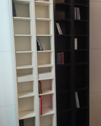 2 Colonnine porta CD/DVD Ikea "Benno" Bianche