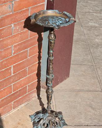 antico posacenere o vasca per uccelli in bronzo 