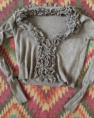 Maglia fine a maniche lunghe / cardigan corto