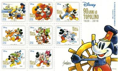 Francobolli Disney Topolino 90 anni