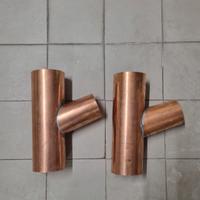 Braga pluviale rame 45° diametro 100 - 80 mm