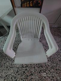 Sedia plastica bianca