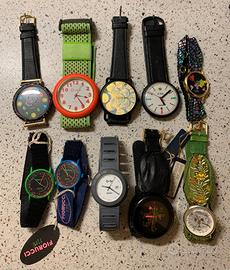 Lotto 10 orologi anni 80 Hip Hop, Fiorucci NUOVI