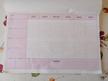 Organizer planner scrivania settimanale cartaceo