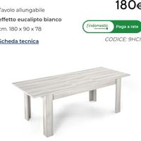 Cucina 3. metri Tavolo + 6 sedie 