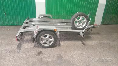 Carrello porta moto frenato