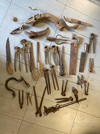 Lotto attrezzi antichi agricoltura