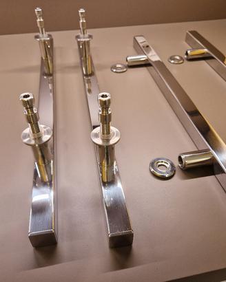 Coppia Maniglioni in Acciaio Inox porte in vetro 