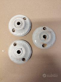 placchette ceramica impianto elettrico vintage