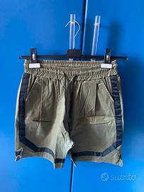 Pantaloncini elasticizzati verde militare