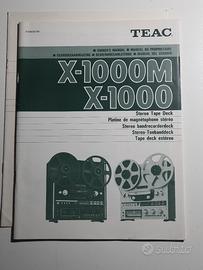 Teac X-1000 /X-1000 M/ X1000 R manuale istruzioni