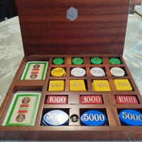 Set poker vintage in legno