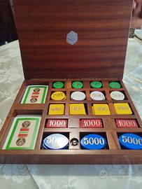 Set poker vintage in legno