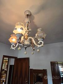 lampadario in porcellana