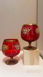 Bicchieri cognac anni 60 Vintage Murano