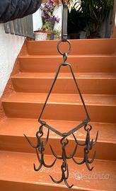 Raschio Da Pozzo Rarissimo 1800 Forgiato A Mano