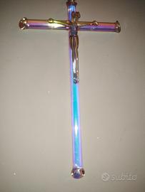 Crocefisso in cristallo Alessandrite