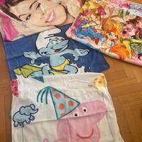 4 teli mari in cotone da bambini con vari persknag