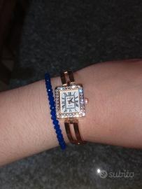 Orologio oro rosa con brillantini 