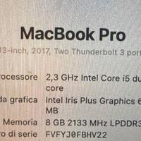 MacBook Pro 13" monitor retina integrato 13,3 poll