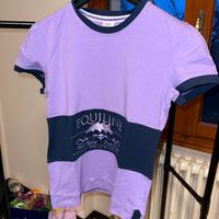T-shirt Equiline viola e blu equitazione taglia S