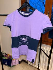 T-shirt Equiline viola e blu equitazione taglia S