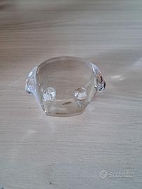 Fermacarte rana Val Saint Lambert nuovo con scatol