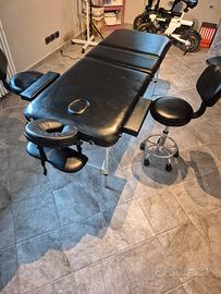 lettino con 3 sgabelli 