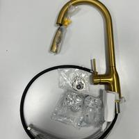 Miscelatore lavello cucina estraibile - oro