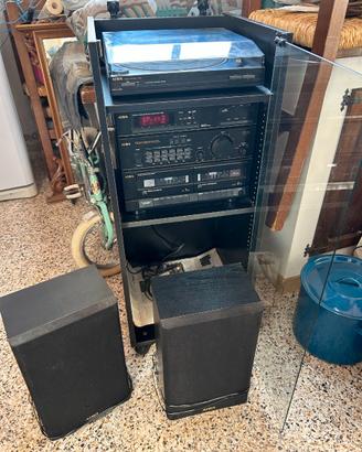 Stereo AIWA CX-44 con mobile porta componenti