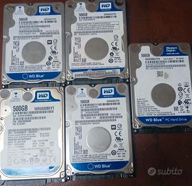 Hard disk da 500 GB - 2,5" WD- 100%