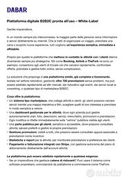 Piattaforma software B2B2C proprietaria