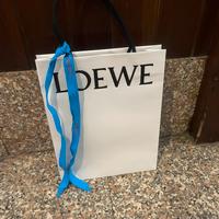 Sacchetto carta shopping bag Loewe + nastrino azzu