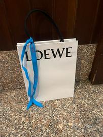Sacchetto carta shopping bag Loewe + nastrino azzu